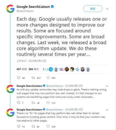 2019谷歌3月份核心算法更新